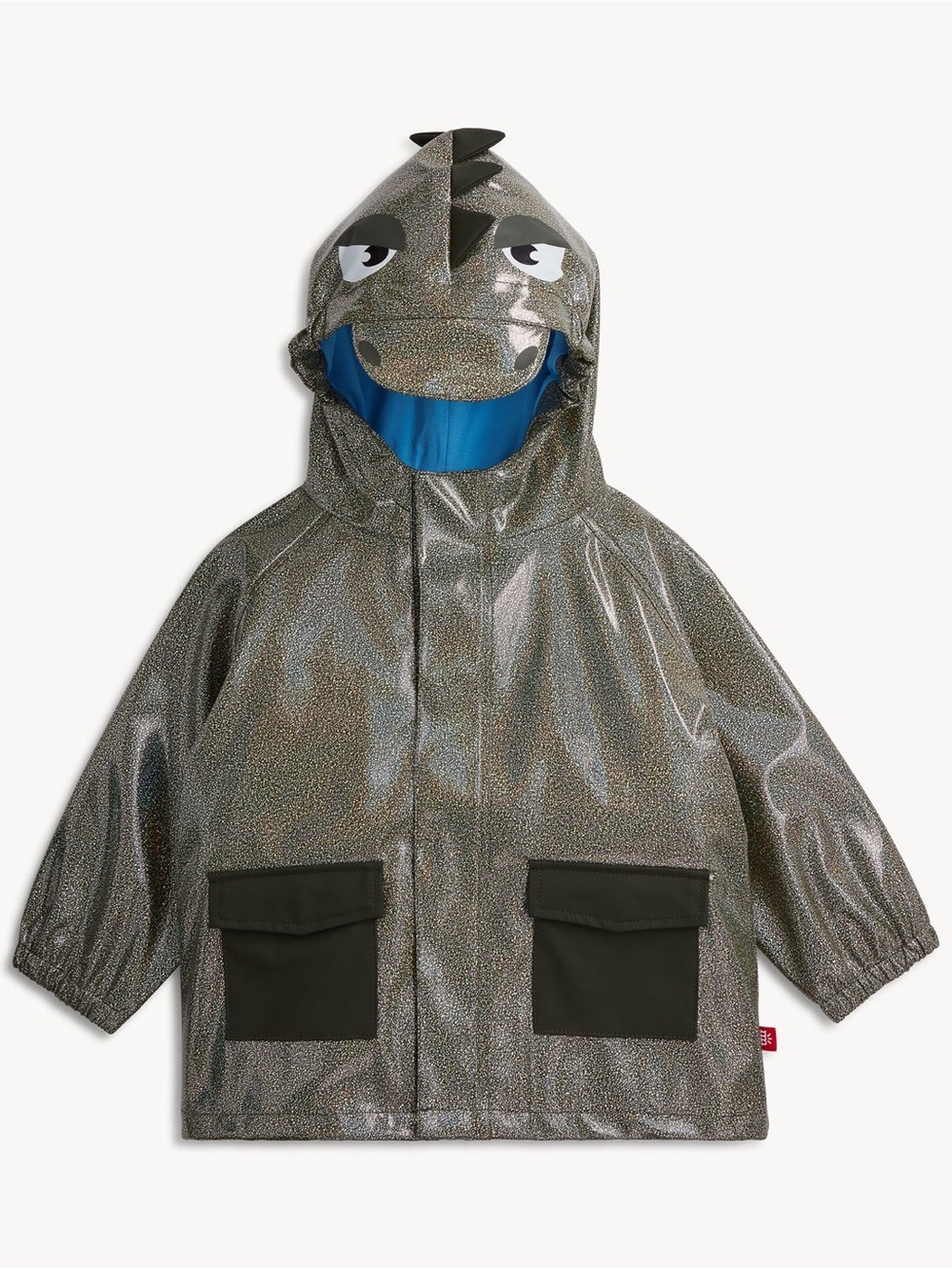 Magnetic Me Toddler Dino Sparkle Metallic Raincoat 3T Like New